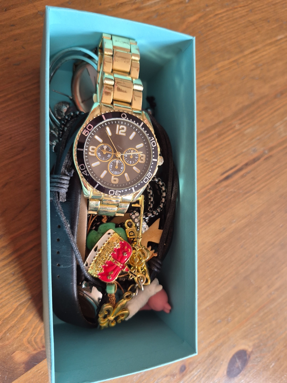 Mixed Box Of Watches And Jewelry